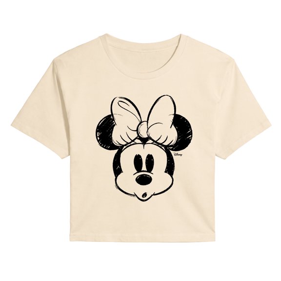 Disney - Minnie Sketch Cropped Graphic T-Shirt