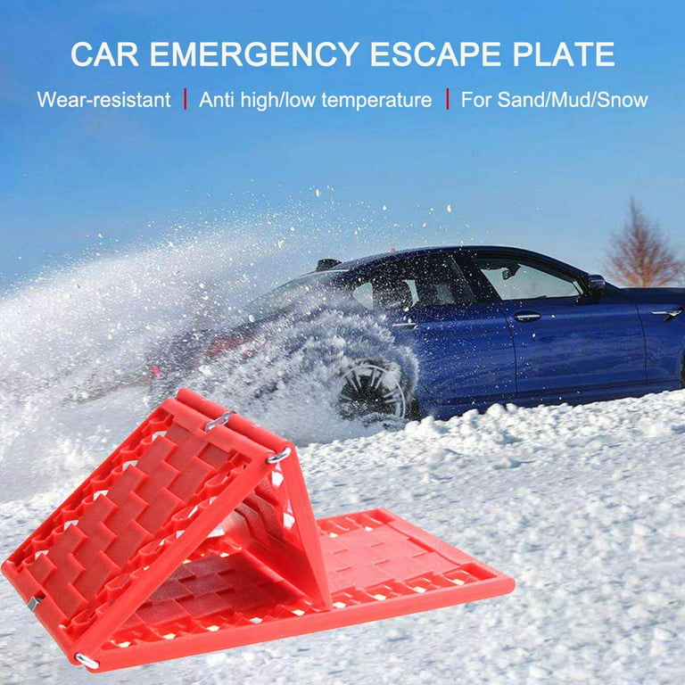 2pcs Car Snow Mud Off Plate Tire Traction Foldable Skid Plate Nonslip Mat  Sand Snow Chain Wheel Anti Skid Snowboarding