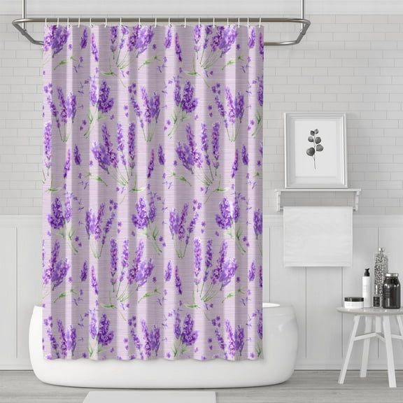 Retro Bloom Shower Curtain Waterproof Bathroom Decor 72x72 Inches
