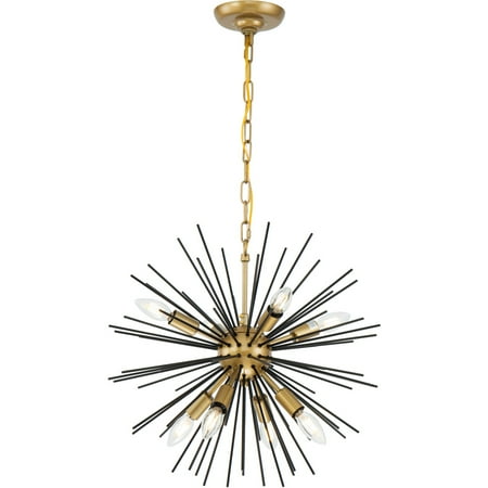 

Brass and Black Tone Finish Pendants 20 Wide Gold Wire E12 Bulb Type 8 Light Fixture