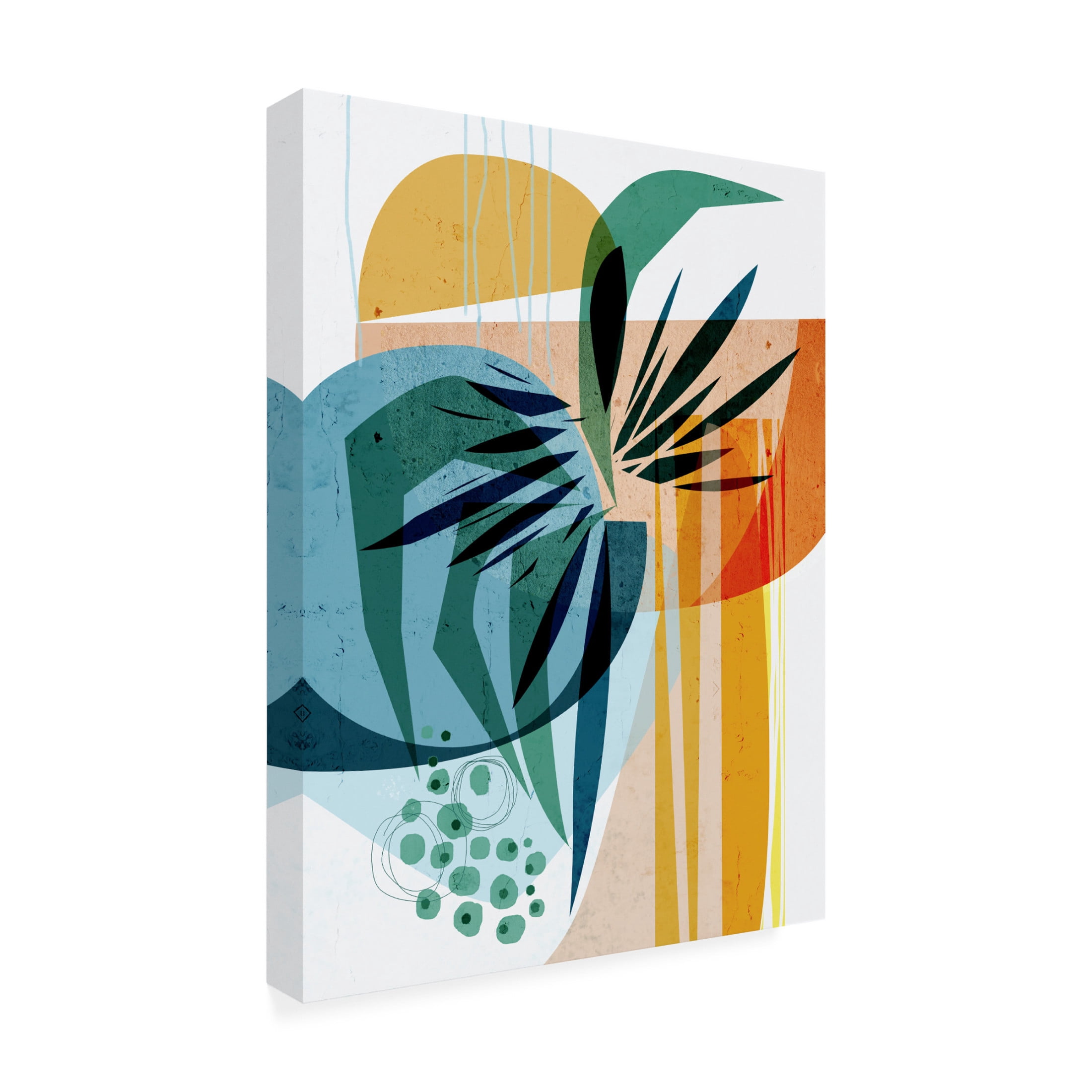 Canvas Wall Art - Ishita Banerjee 'Summer Tropics' Wall Art for Living Room, Bedroom, or Office Décor by Trademark Fine Art - 35 x 47 Inches