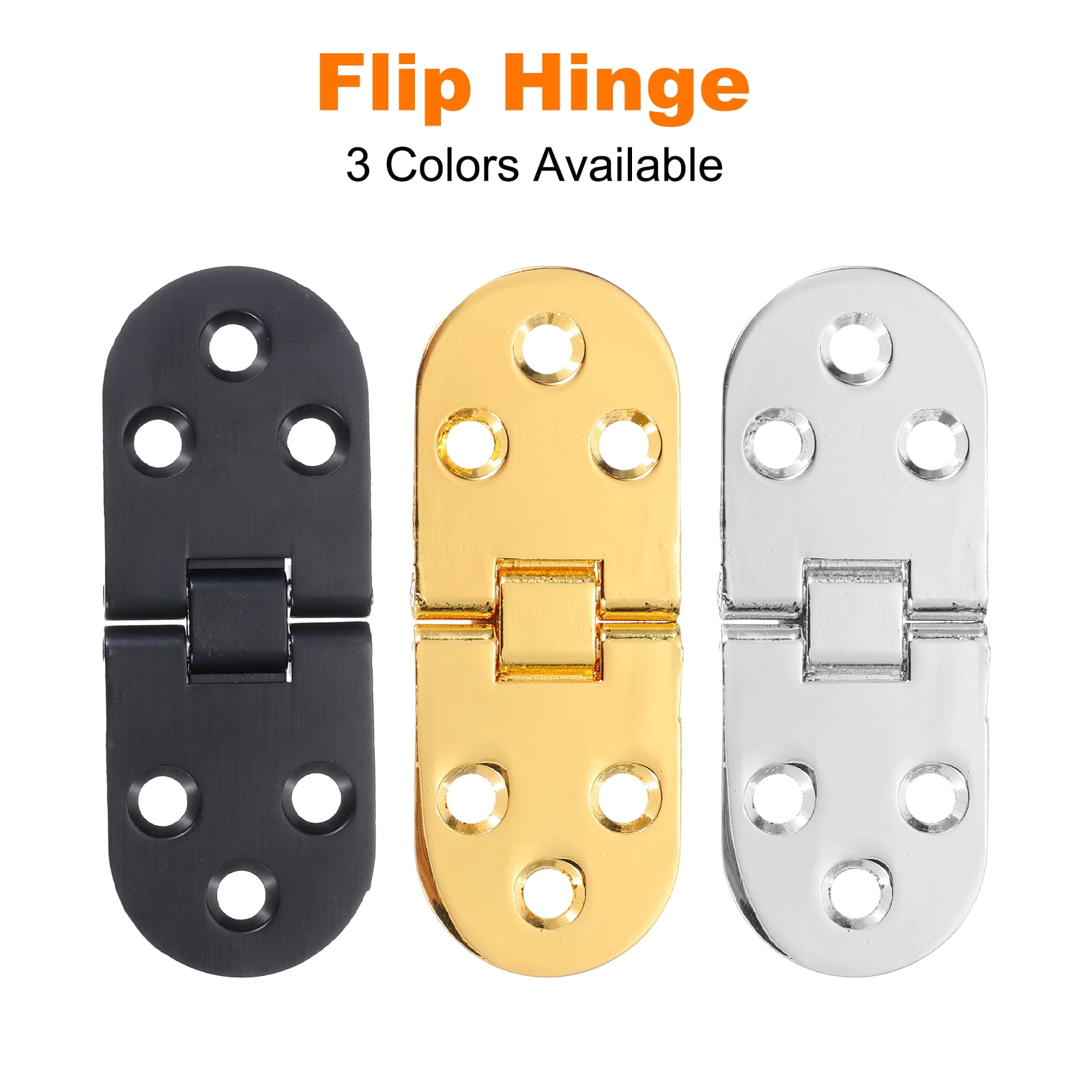 Unique Bargains Sewing Machine Folding Table Flip Hinge Brassy Gold