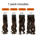 thumbnail image 4 of SHCKE 4Pcs 200g Clip in Hair Extensions Thickened 18 Inch Clip Hair Extension Synthetic Fiber Hairpieces for Women Dark Brown Mix Light Auburn, 4 of 5