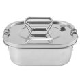 thumbnail image 1 of Stainless Steel Lunch Box Metal Bento Box Snack Food Container Outdoor Storage Box Lunch Box for Kids, 1 of 5