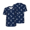 thumbnail image 2 of Easygdp Nautical Themed Simple Anchors Men's Muscle T-Shirt Men's Baseball Short Sleeves, for Gym Workout Athletic with Button - X-Large, 2 of 9
