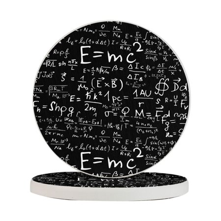 

Circular Drink Coasters Set Math Physics Beautiful Home Decor Diatomite Heat-Resistant Diatomite Protect Table Countertop