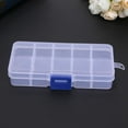 thumbnail image 4 of 10 Compartments Transparent Plastic Jewelry Pills Organizer Storage(White), 4 of 4