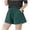 Green, variant on Fancifize Summer Womens Linen Casual Shorts Elastic Waisted Cotton Shorts Pockets Summer Wide Leg Beach Shorts Soft Summer Casual Short Pants
