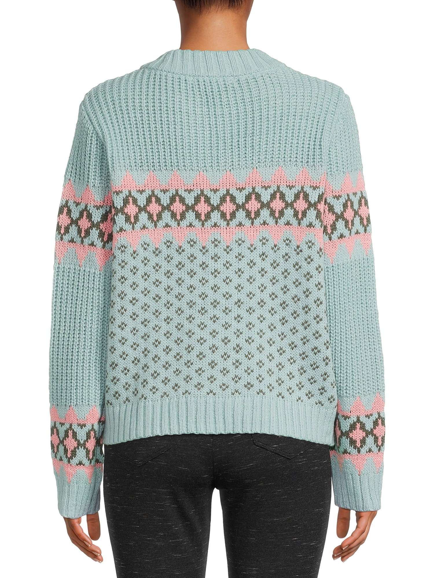 Heart N Crush Women's Cozy Pattern Quarter-Zip Pullover