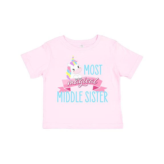 Inktastic Most Magical Middle Sister Cute Unicorn Girls Toddler T-Shirt