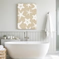thumbnail image 4 of Canvas Wall Art, Coastal Starfish Framed Canvas Prints for Living Room Bedroom, Beige Nautical Vintage Marine Life Extra Large Gallery Wrapped Wall Decor for Home Office, Gifts, 24"x36" Ship Next Day, 4 of 9