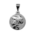 thumbnail image 1 of Sterling Silver Athena Greek Goddess Pendant, Diameter 20mm, 1 of 1