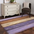 thumbnail image 3 of Rectangle Area Rugs 4 x 6 Ft, Farmhouse Purple Brown Non-Slip Residential Carpet, Vintage Wooden Striped Indoor Crawling Mats Runner Rugs for Living Room/Dining Room/Bedroom, 3 of 8