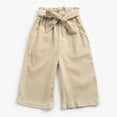 thumbnail image 2 of ZPYESWOW Kids Uniform Pants Girls Baby Pants 6-9 Months Toddler Girl Pants 2t Linen Beach Pants Christmas Gifts for Him Clothes for Teen Girls 10-12, Khaki 2-3 Years, 2 of 3
