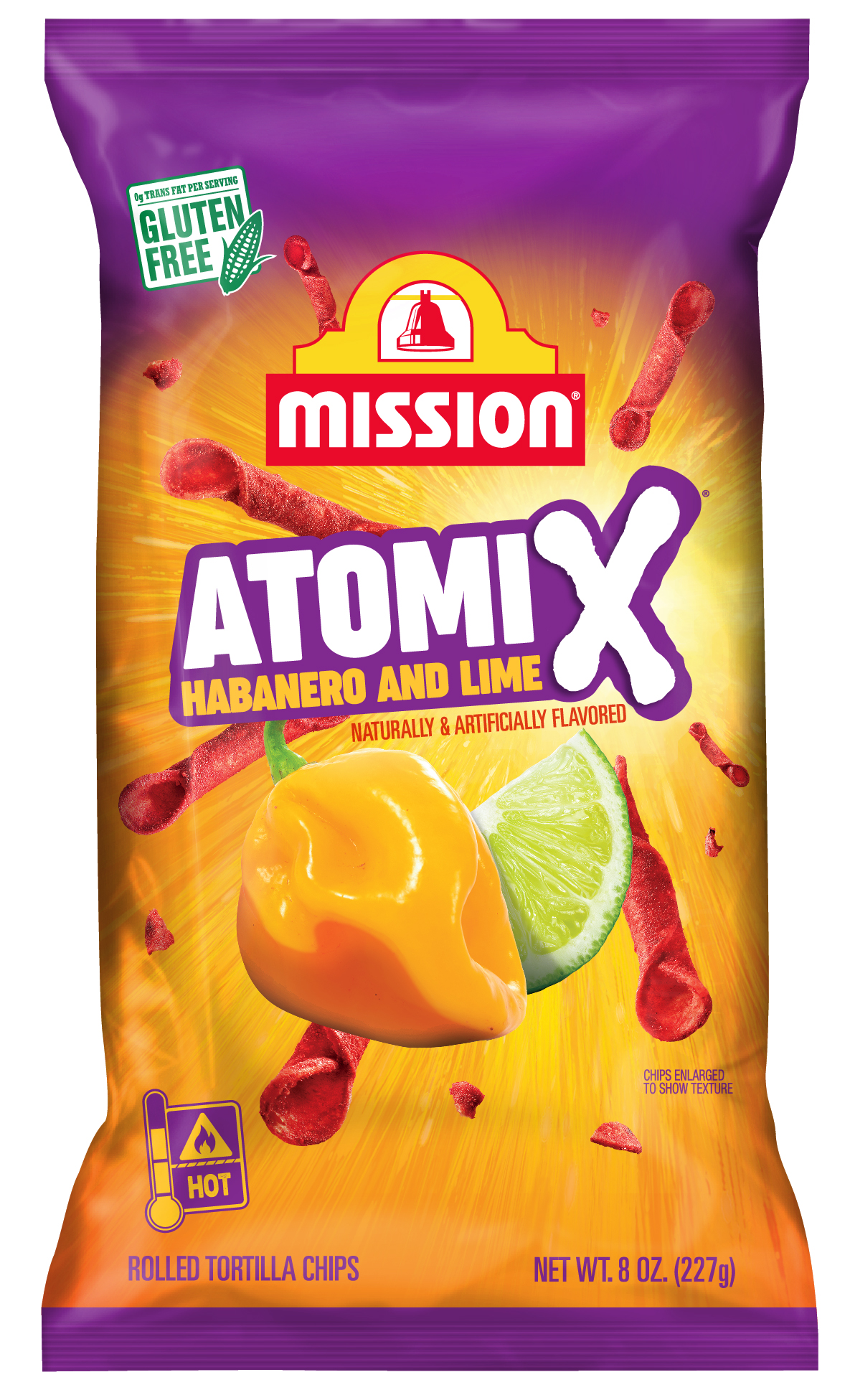 Mission Atomix Habanero & Lime Rolled Tortilla Chips, 8 Oz Walmart