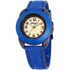 Eco-Friendly Corn Resin and Blue Organic Cotton Strap Watch, Mid-Size