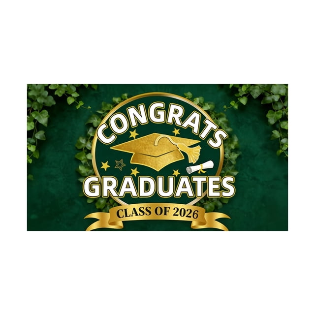 zhangmingg Customizable Class of 2026 Graduation Banner Large Horizontal Party Decoration for Celebration
