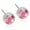 Pink, variant on Blomdahl | Hypoallergenic | Silver Titanium Bezel Light Rose Crystal Stud Earrings | Best Choice For Sensitive Ears