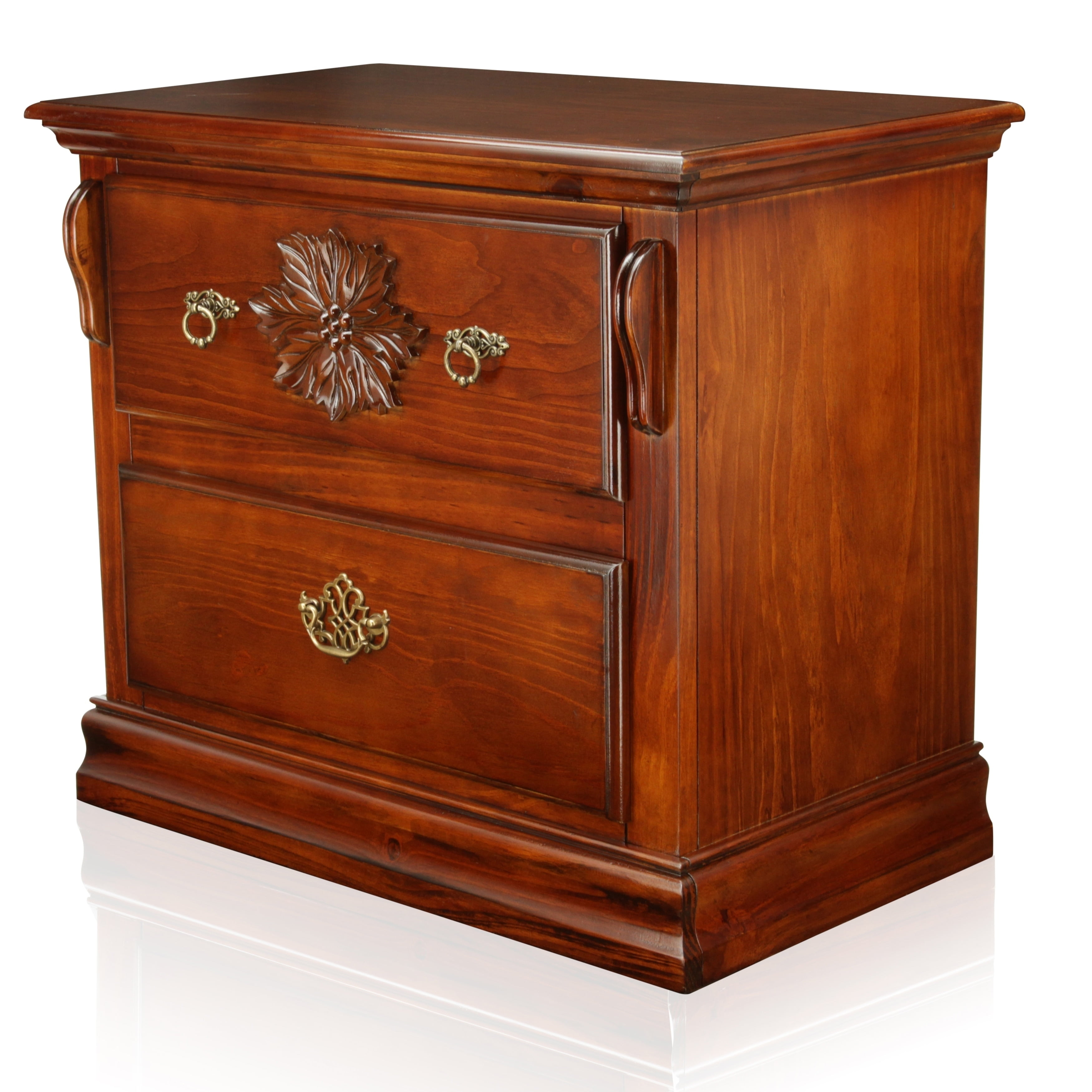 Furniture of America Weston Traditional Pine Solid Wood ...