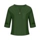 thumbnail image 4 of Vestidos Casuales Para Mujer, Blusas De Mujer De Moda Camisa de lino con cuello en V y bolsillo abotonado para mujer, informal, con escote en V de un cuarto, 4 of 6