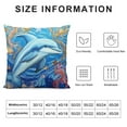 thumbnail image 5 of GOSMITH  Set of  for Couch, Nautical Coastal/Sea Theme/Sea Horse Turtle Dophine Starfish Square Pillows Cover Case for Cushions Sofa Bed Cushion Outdoor Decoration, 5 of 5