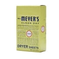 Mrs. Meyer’s Clean Day Dryer Sheets, Lemon Verbena Scent, (Pack of 80