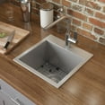 thumbnail image 2 of Ruvati 15 x 15 inch Drop-in Topmount Bar Prep Sink 16 Gauge Single Bowl, 2 of 11