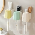 thumbnail image 2 of 1Pcs Toothbrush Holder Set Without Punching Household Mouthwash Cup Brushing Cup Wall-Mounted Toothbrush and Toothpaste Storage Rack Bathroom Storage Box, 2 of 9