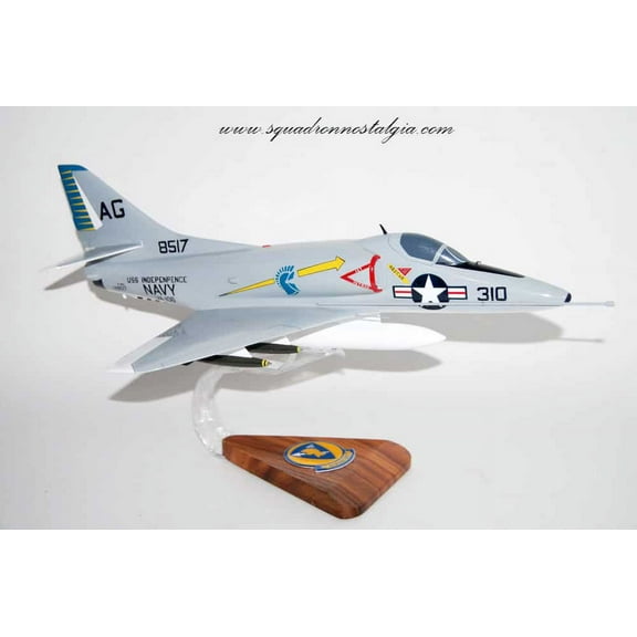 VA-106 Gladiators A-4C (1969) Model, 1/27th Scale, Mahogany, Navy, (Clearance Sale)