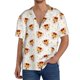 thumbnail image 1 of Balery Funny Corgi Camisa Casual de Manga Corta con Botones para Hombre, Texturizada, Estilo Cubano, para Playa, Verano-4X-Large, 1 of 5