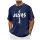 thumbnail image 1 of Camisa Casual de Cuello de la Tripulación de la Impresión de Pascua de Manga Corta de Verano Top Ligero de Poliéster para los Hombres, Camiseta de Manga Corta para el Uso Diario de Primavera Verano, 1 of 8