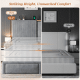thumbnail image 7 of EnHomee Bed Frame King Size Bed Frame with 2 Storage Drawers Bed Frame with 51.2"Tall Headboard Upholstered  Bed Frame with Charge Station,Gray,No Box Spring Needed, Noise Free, 7 of 7