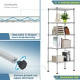thumbnail image 4 of Dkelincs NSF Metal Shelf 5 Tier Wire Shelving Unit Adjustable Storage Shelves 17’’x12’’x48’’(LxWxH) Metal Rack for Kitchen, Office, 750 Lbs Weight Capacity, Chrome, 4 of 7