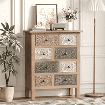 VENTOPYR 8 Drawer Dresser for Bedroom,Farmhouse Chest of Drawers with Vintage Engraved Pattern