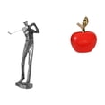 thumbnail image 1 of Figura De Resina De Golfista Moderna, Escultura De Golfista De Cerámica, Obra De Arte De Fruta, Decoración De Estante Para Amantes Del Golf, Cafetería, Sala De Estudio, Vacaciones, 1 of 8