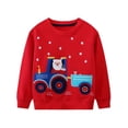 thumbnail image 2 of WIBACKER 2-7T Toddler Little Boy's Girl's Christmas French Terry Cotton Crewneck Long Sleeve Sweatshirt Santa Claus Tops, 2 of 9