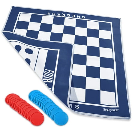 GoSports Giant 4 in a Row & Checkers Game Mat - Double