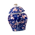 thumbnail image 1 of Recipiente para té de porcelana china con diseño de flores, tarro de jengibre, cerámica vintage con estampado floral seno de ciruela, 1 of 9