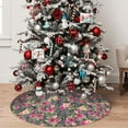 thumbnail image 5 of Sikiie Rose Mix Leopard 30-48 inches {designName} Print Christmas Tree Skirt Snowman Xmas Tree Skirt with Edge Christmas Decorations for Holiday Party30", 5 of 7