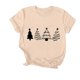 thumbnail image 1 of Navidad Mujeres Tops, Cuello Redondo Manga Corta Impresa Camiseta, Vintage Holiday Humor Tee Top, 1 of 4