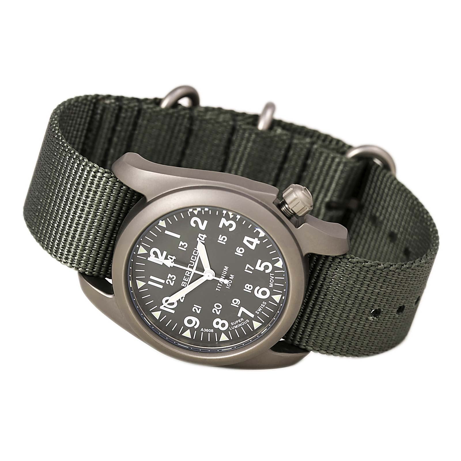 A-2T Vintage Watch Marine Green/Ti-Drab Band 12030 - Walmart.com