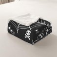 thumbnail image 5 of Halloween Throw Blanket White Spider Web Print Bed Blanket for Kids Boys Girls Room Decor, Gothic Skull Blanket for Couch Sofa, Soft and Breathable Fleece Blanket(60 x 80 Inches), 5 of 5