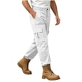 thumbnail image 3 of LONKITO Cargo Pants for Men, Lightweight Multi-Pockets Outdoor Hiking Pants Elastic Waist Straight Leg Work Pants, Size M-3XL, 3 of 8
