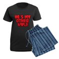 thumbnail image 5 of CafePress - Hes My Other Half Women's Dark Pajamas - Women's Short Sleeve Print T-Shirt and Pants Dark Cotton Pajama Set, 5 of 7