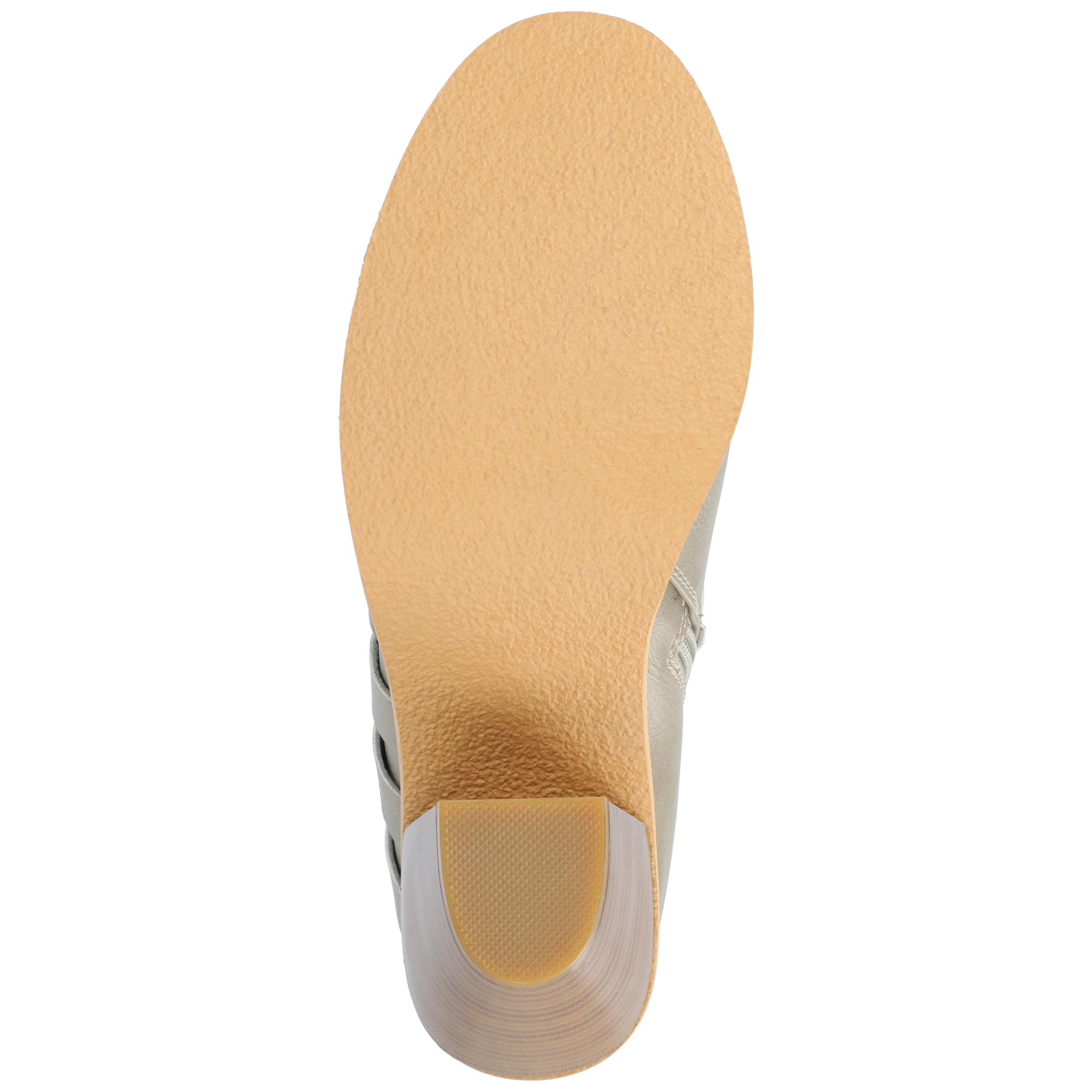 Journee Womens Strap Inside Zip Stacked Heel Booties, Widths Available