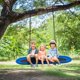 thumbnail image 2 of Costway Columpio Ovalado para Árbol con Altura Regulable Cuerdas Multicapa para Niños Adultos para Patio Parque Azul 150 x 80 cm, 2 of 9