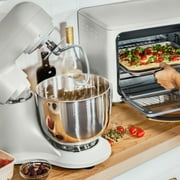 جميلة 5.3 Qt الوقوف خلاط، الجليد الأبيض مع الخافق شقة، العجين هوك، بالون خفقت