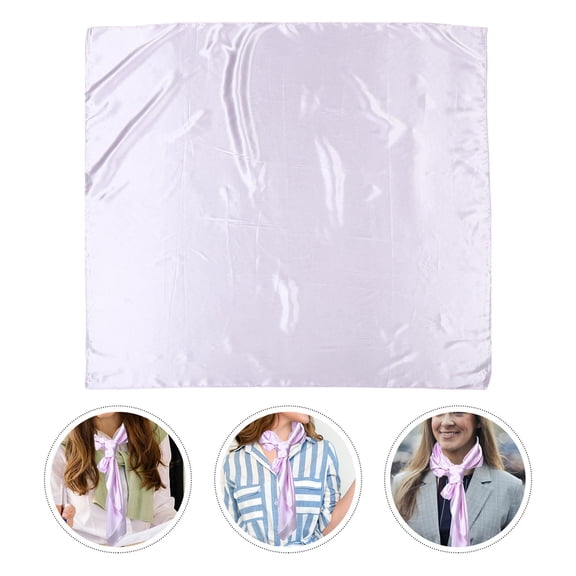 PENIKOKO Elegant Lavender Head Wrap for Women's Soft Imitated Silk Scarf Perfect for Festivals and Casual Wear 41.5x41.5 Inches