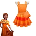 thumbnail image 1 of Encanto Mirabel Madrigal Cosplay Disfraz Niña Princesa Vestido De Fantasía Encaje Sin Mangas Vestidos Para Carnaval Halloween Niños, 1 of 4