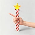 thumbnail image 2 of LED Star Light Up Wand with Glitter, Battery Powered Christmas Tree Topper & Holiday Party Decoration for Home, Kids Gift, Festive Ornament, 2 of 5